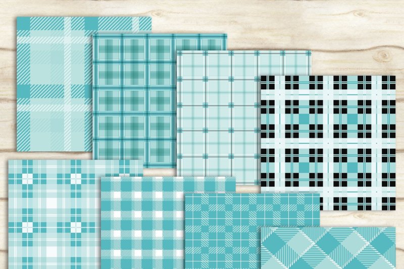 24-turquoise-plaid-digital-papers-tartan-gingham-check