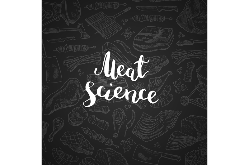 vector-lettering-on-chalk-with-hand-drawn-meat-elements