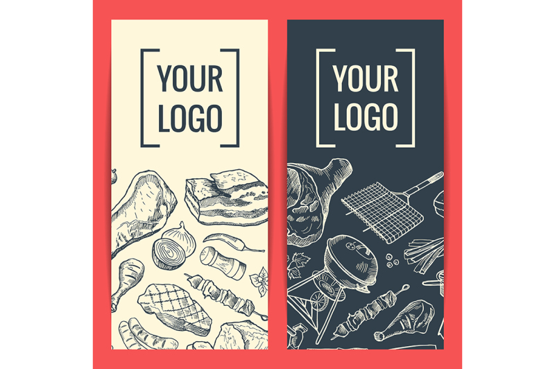 vector-banner-or-flyer-templates-with-hand-drawn-meat