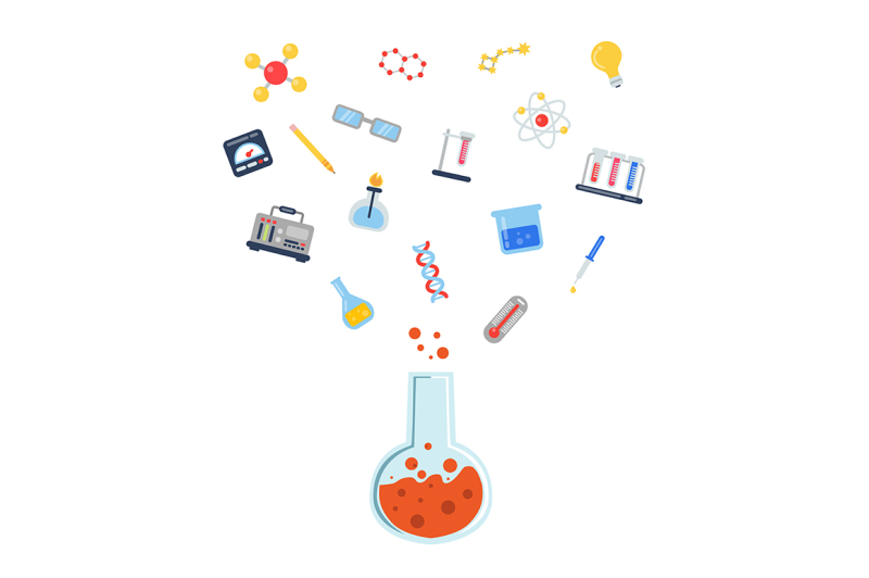 vector-flat-style-science-icons-vial-illustration