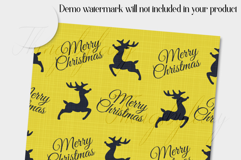 12-christmas-digital-papers-in-yellow-and-gray-color