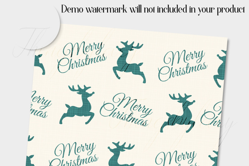 12-christmas-digital-papers-in-red-green-and-cream-color