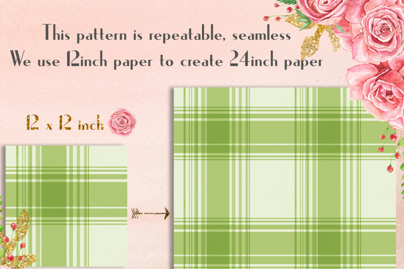 24-seamless-greenery-plaid-digital-papers-tartan-gingham