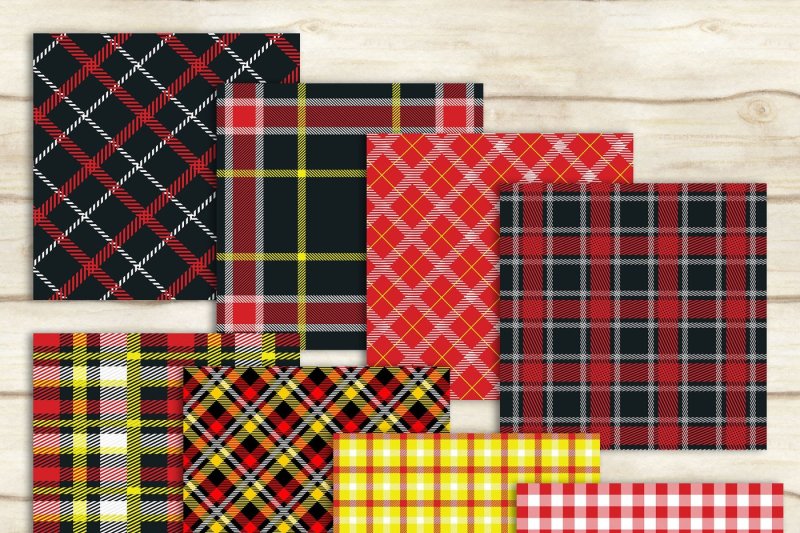 24-seamless-red-black-yellow-plaid-digital-papers-tartan