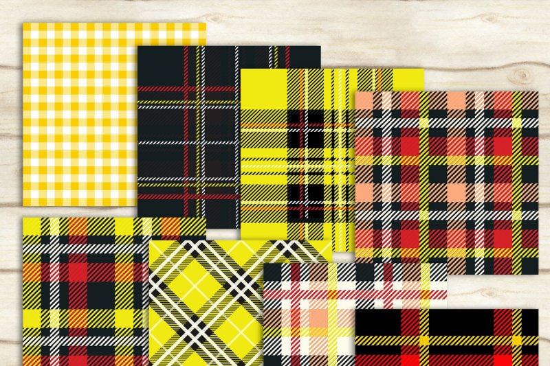 24-seamless-red-black-yellow-plaid-digital-papers-tartan