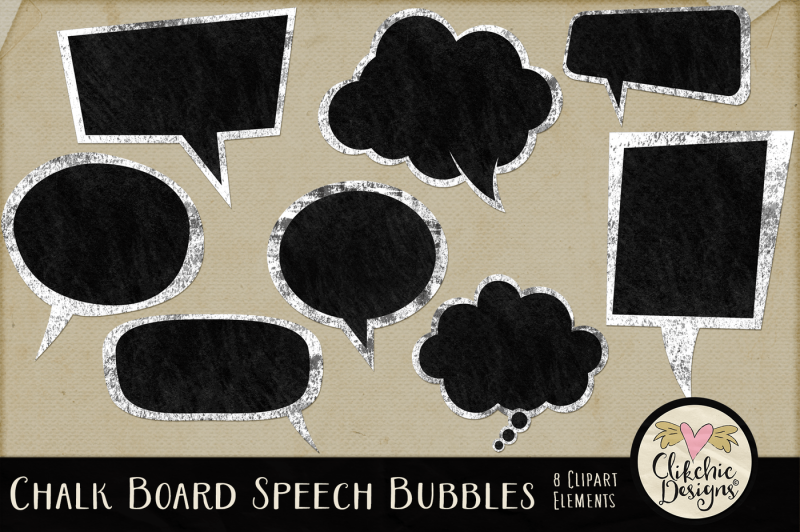 chalk-board-speech-bubbles-clipart-elements
