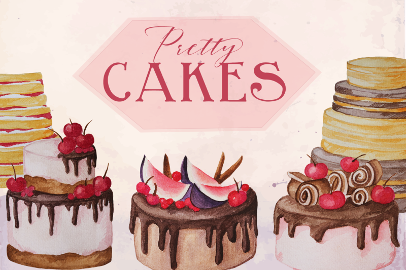 pretty-cakes-watercolor-clip-art