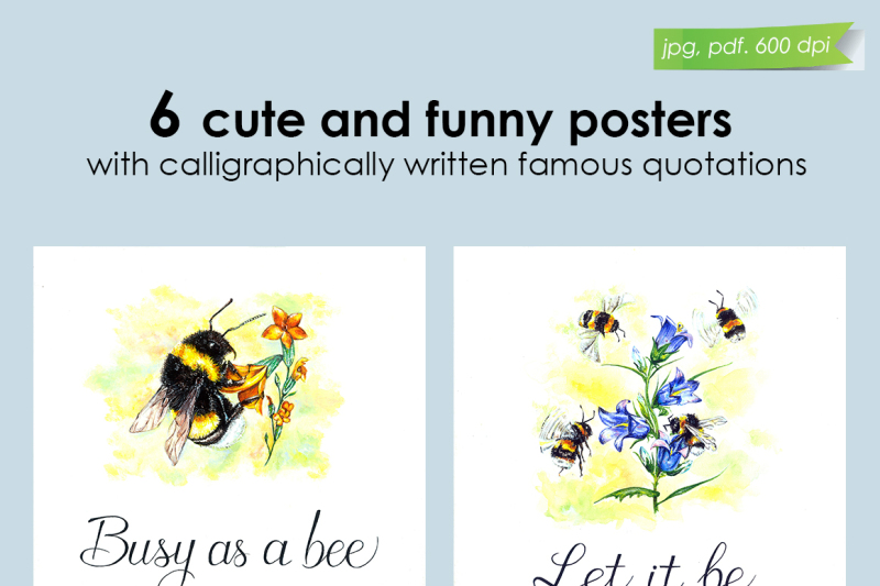 lovely-bumblebee-set-of-posters