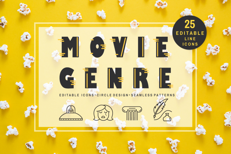 movie-genre-editable-line-icons