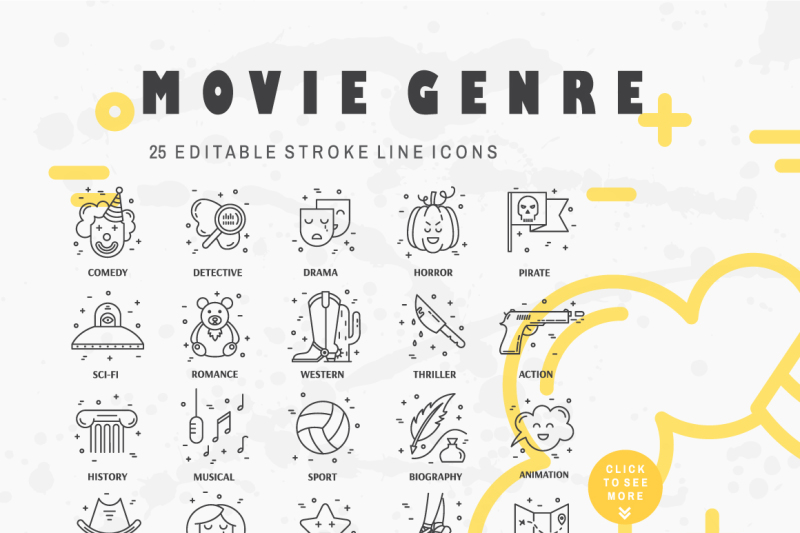 movie-genre-editable-line-icons