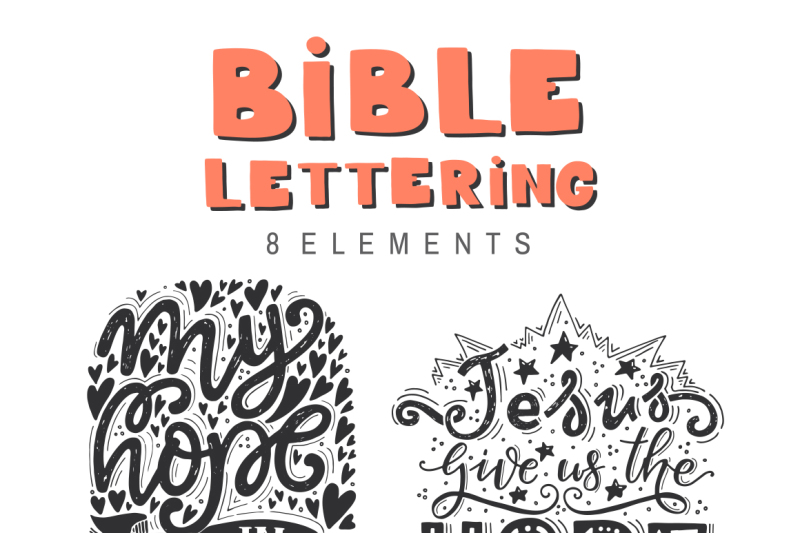 Bible Lettering Pack By Darismartart Thehungryjpeg Com