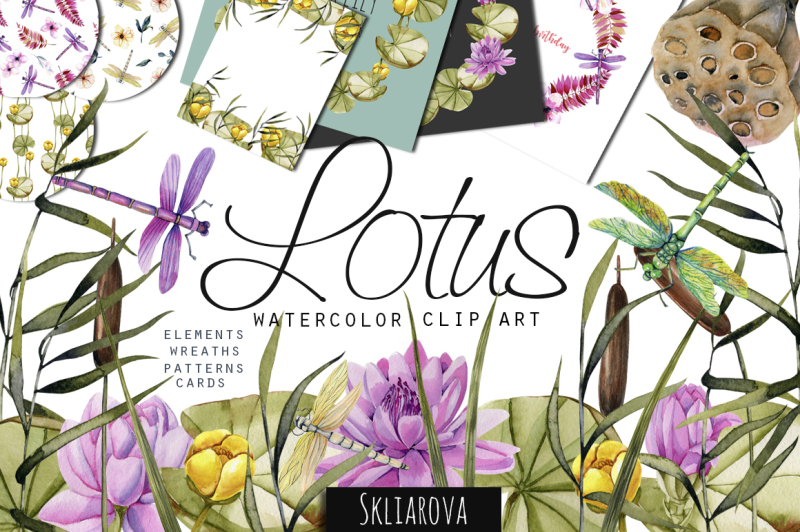 lotus-watercolor-collection
