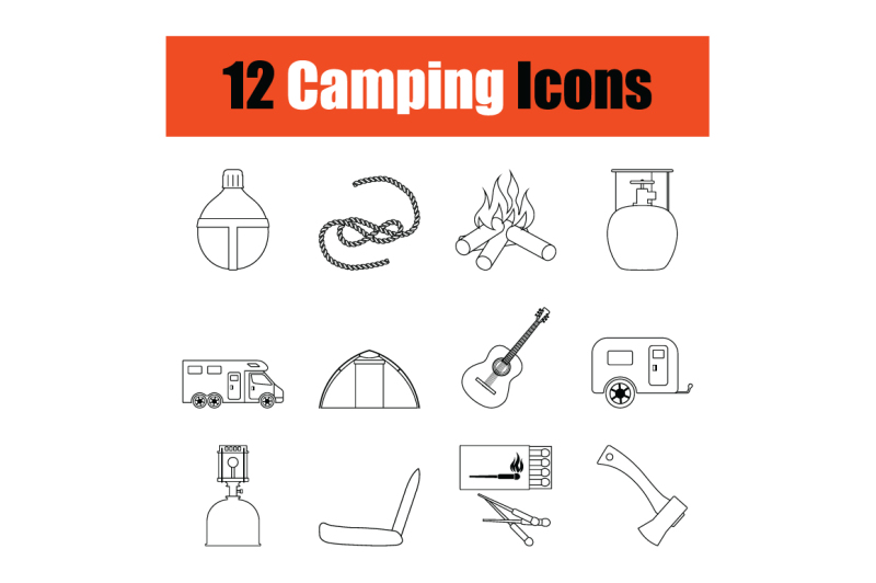 camping-icon-set