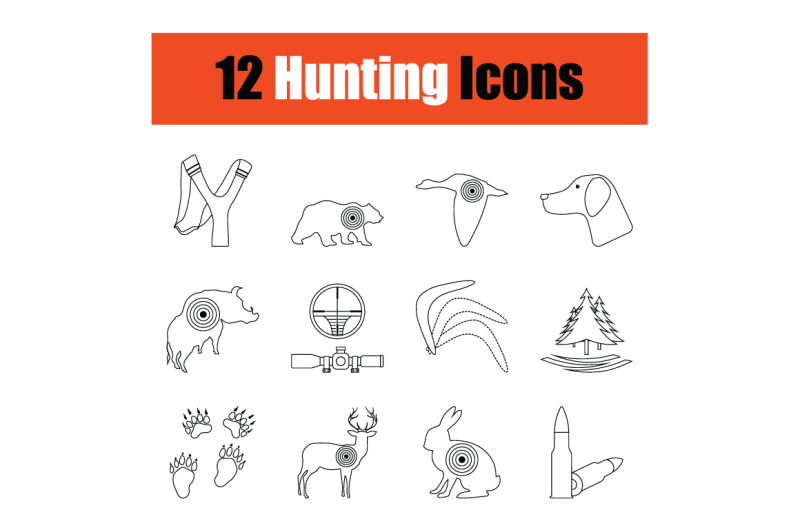 hunting-icon-set