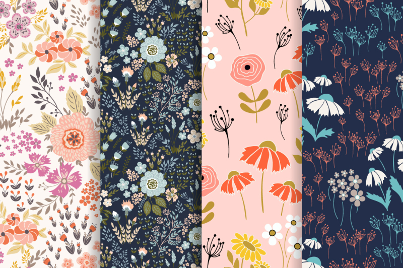 meadow-50-vector-seamless-patterns