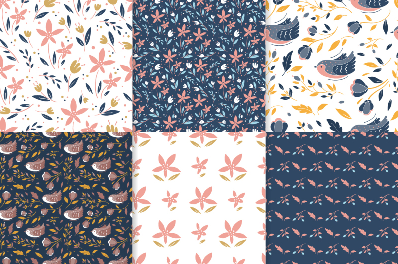 meadow-50-vector-seamless-patterns