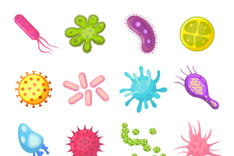 bacteria-and-germs-colorful-set-micro-organisms-disease-causing-object