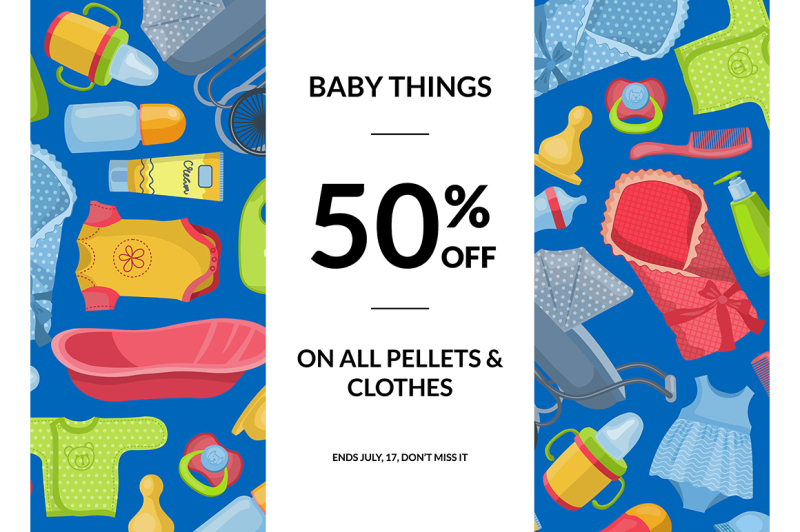 vector-horizontal-baby-clothes-and-accessories-sale-illustration
