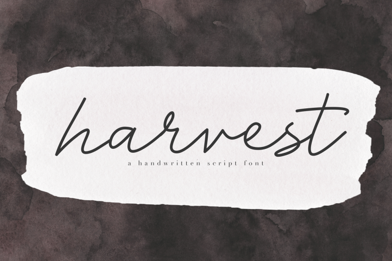 harvest-a-handwritten-script-font