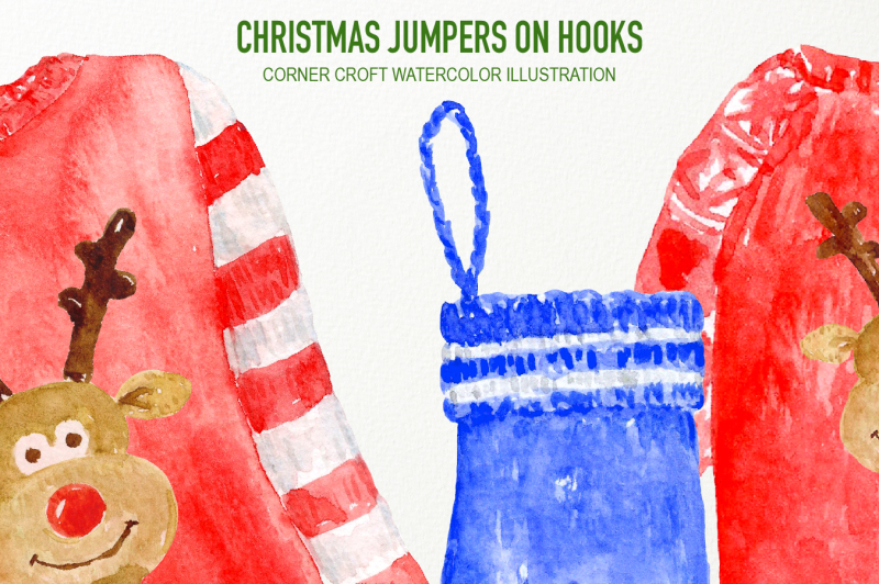 hand-painted-watercolor-christmas-jumpers-on-hooks-clipart