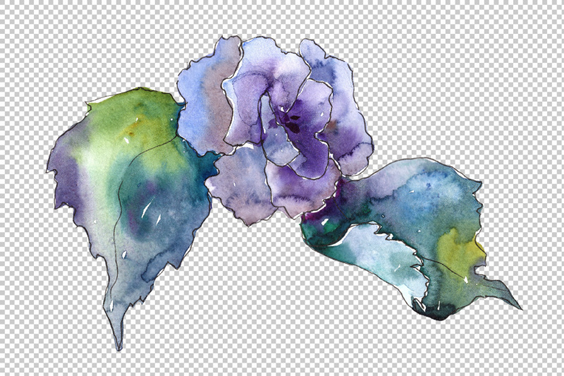 pink-and-blue-gardenia-flowers-png-watercolor-set-nbsp