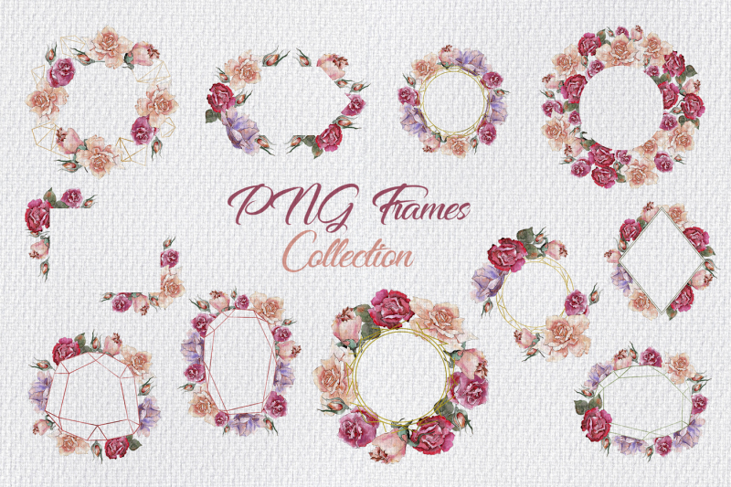 pink-and-beige-roses-png-watercolor-set