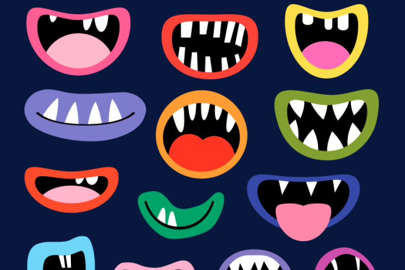 funny-monster-mouths-clipart-spooky-halloween-creature-teeth-tongues