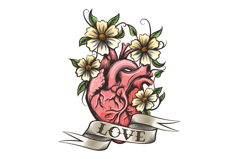 human-heart-with-flowers