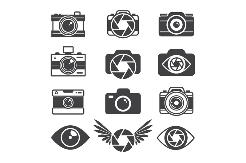 monochrome-pictures-of-symbols-for-photographers-and-photo-studios