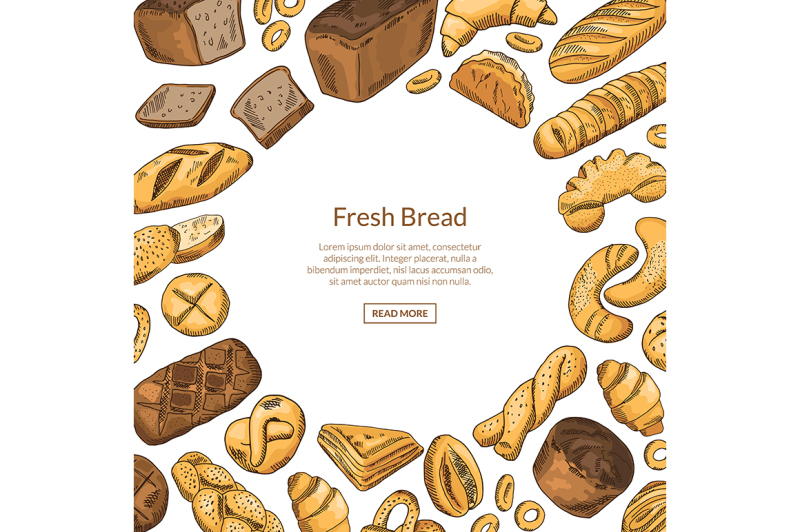 vector-hand-drawn-colored-bakery-elements-illustration-with-round-empt