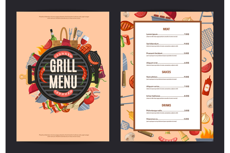 vector-barbecue-or-grill-vertical-menu-template