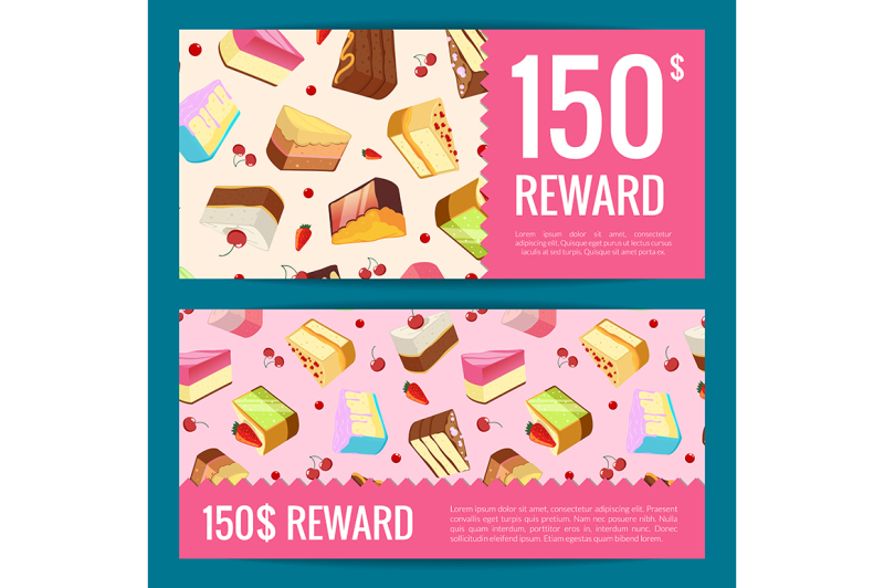 vector-gift-cards-discounts-or-vouchers-templates-with-cake-pieces