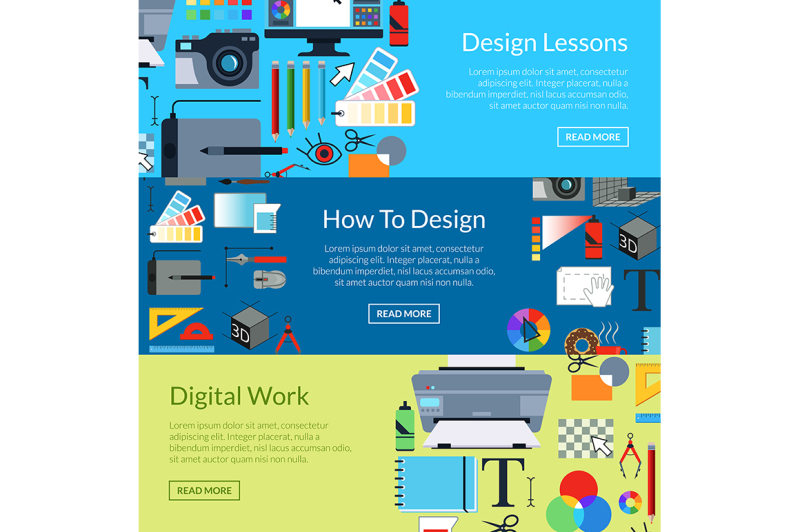 vector-digital-art-design-horizontal-banner-templates