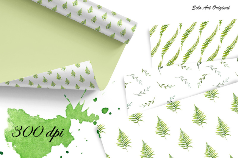 green-leaves-digital-paper-greenery-leafy-seamless-patterns
