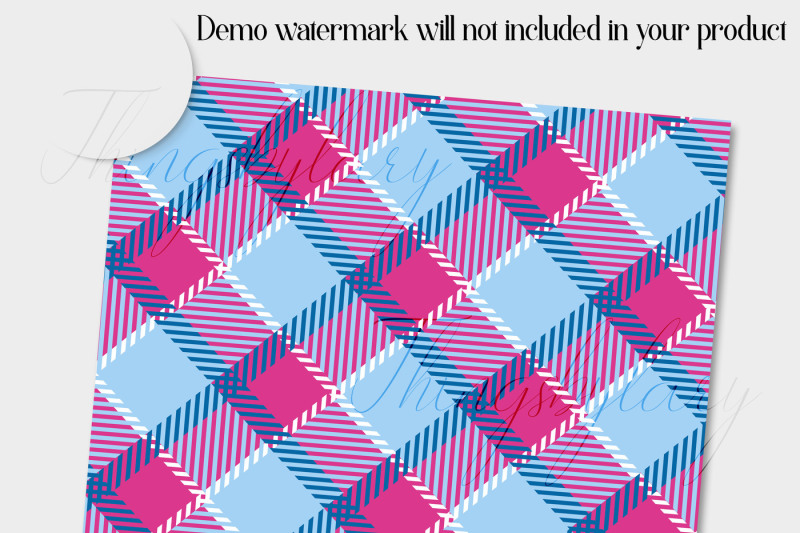 24-pink-and-blue-plaid-digital-papers-tartan-gingham