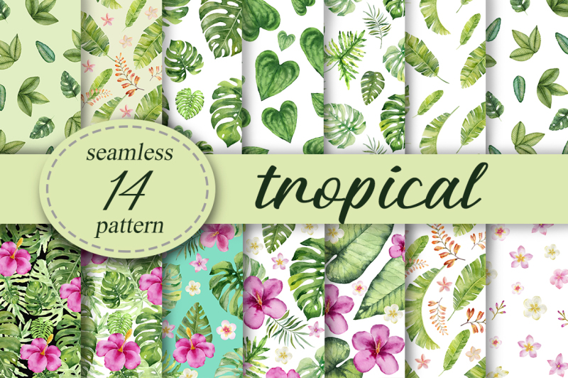 tropical-seamless-patterns