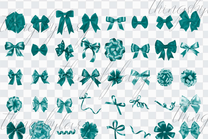 56-teal-bows-and-ribbons-clip-arts-png-transparent