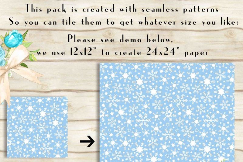 100-seamless-snowflakes-and-stars-digital-papers