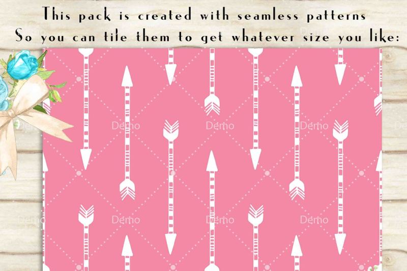 100-seamless-boho-white-arrow-pattern-digital-papers