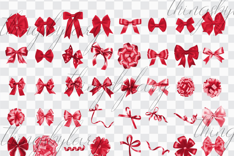 56-red-bows-and-ribbons-clip-arts-png-transparent