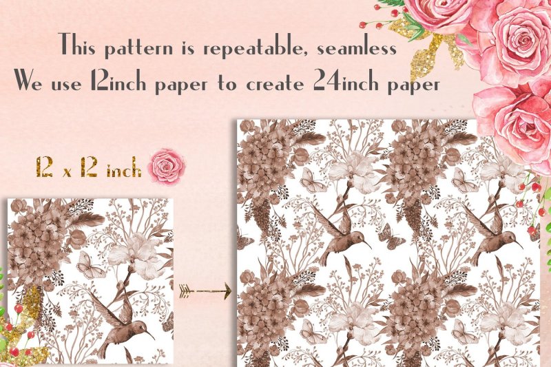 100-seamless-watercolor-bird-and-flower-digital-papers