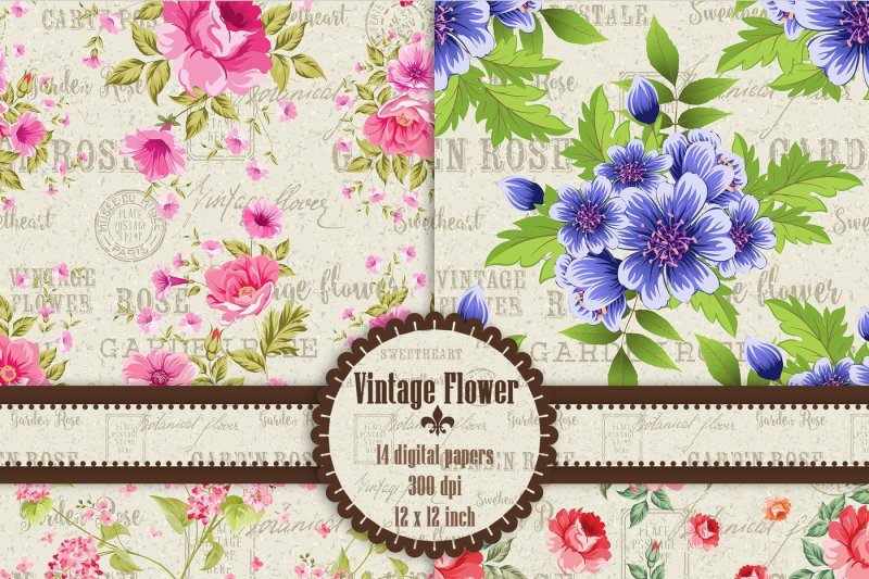 14-vintage-romantic-france-flower-digital-papers