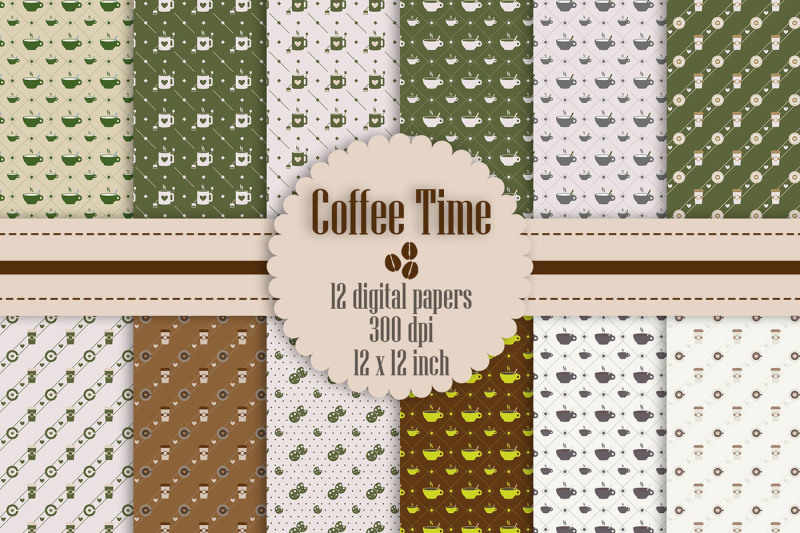 12-coffee-time-digital-papers-coffee-pattern-cookies-pattern