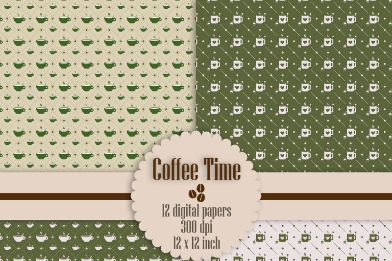 12-coffee-time-digital-papers-coffee-pattern-cookies-pattern