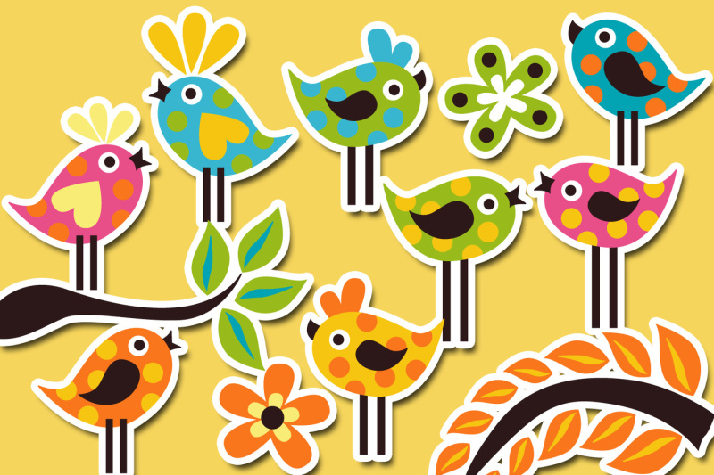 polkadot-birds-graphics-vibrant-colors