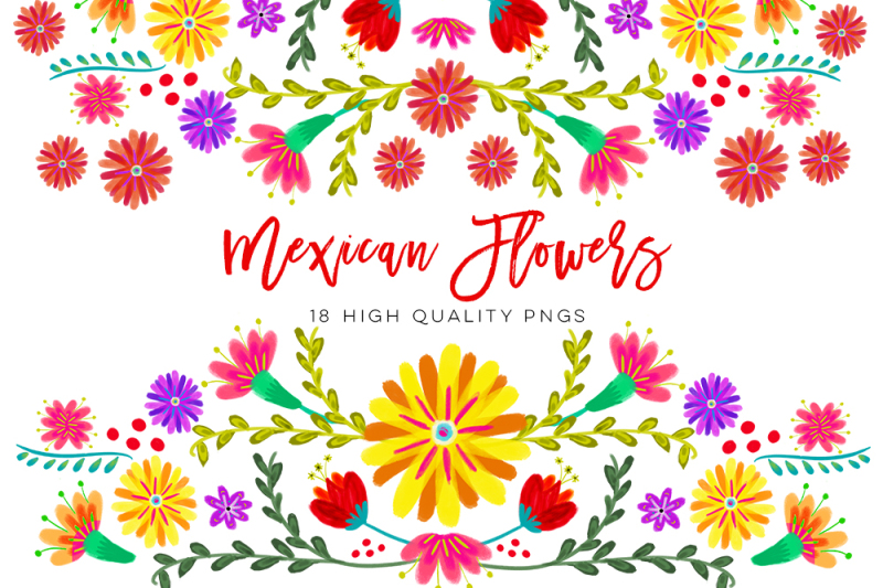 mexican-watercolor-floral-clipart-flowers-fiesta-clip-art-cinco-de-m