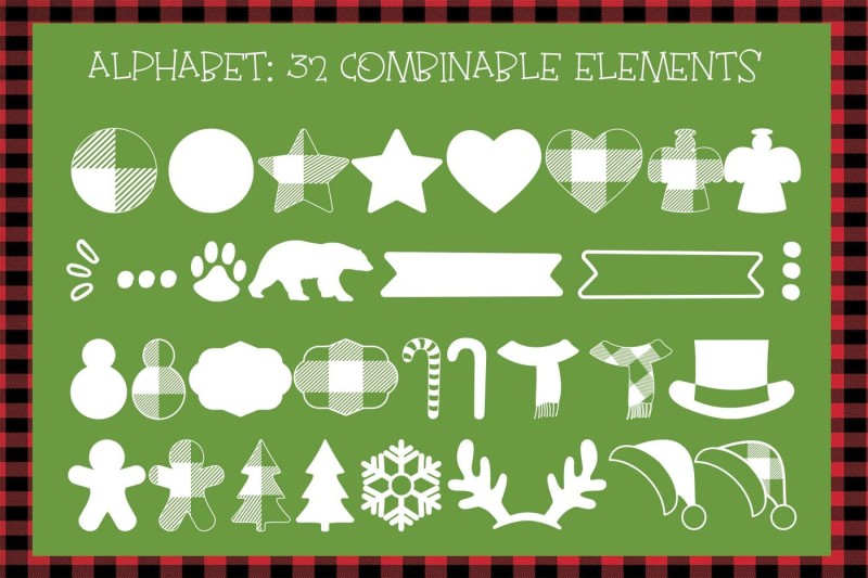 lumberjack-dingbat-font-combinable-christmas-elements