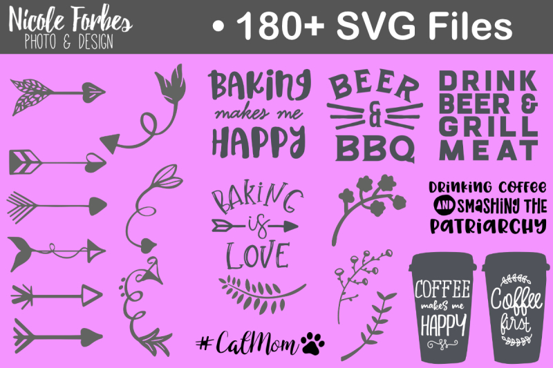 Mega SVG Bundle By Nicole Forbes Designs | TheHungryJPEG.com