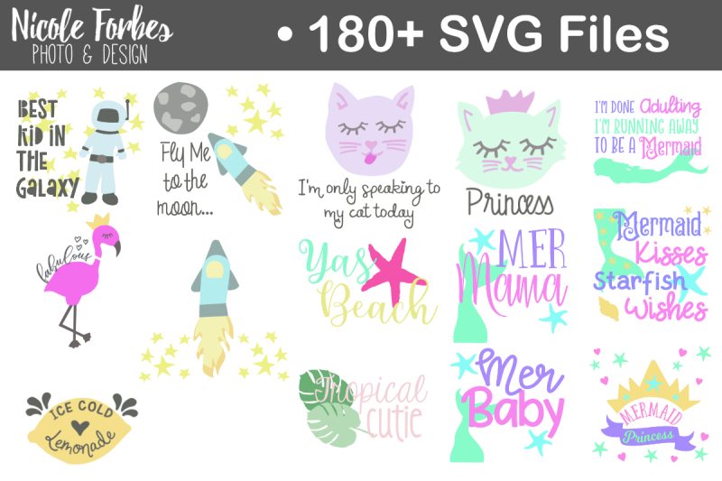 Download Mega SVG Bundle By Nicole Forbes Designs | TheHungryJPEG.com