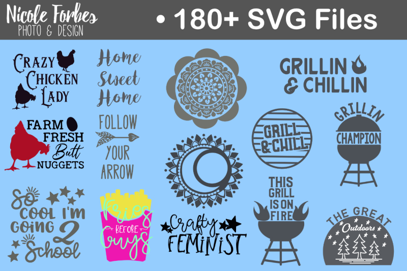 Download Mega SVG Bundle By Nicole Forbes Designs | TheHungryJPEG.com